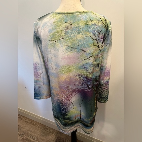 Scenic Print Women's Sweater - Picture 4 of 7